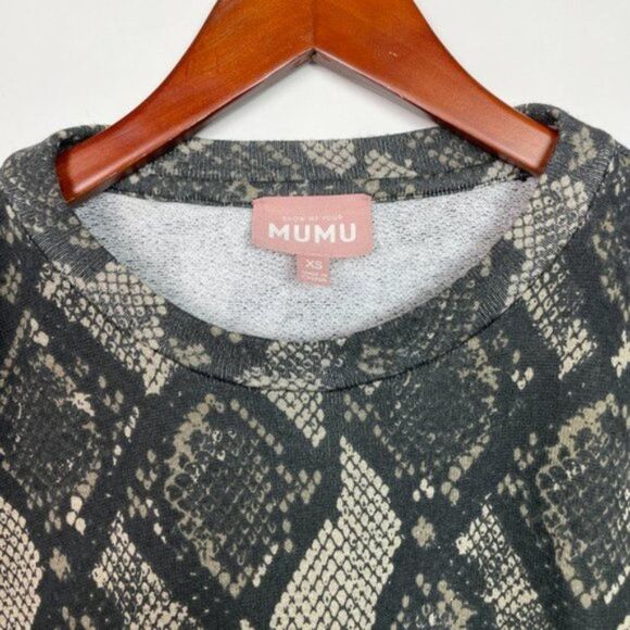 Show Me Your MuMu Boyfriend Oversized Cotton Long Sleeve Sweatshirt Ziggy Python - Picture 8 of 12